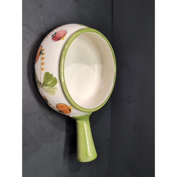 FTD Vintage Fondue Pot, Portugal Pottery, Floral Soup Bowl, Pottery, Soup Bowl - Picture 5 of 10